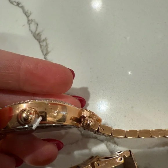 Ecclissi Round Rose Gold Stainless Steel Mother of Pearl Women's Watch - Picture 7 of 16